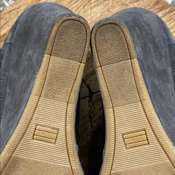TOMS Desert Suede Wedge Bootie Dark Gray Size 7.5 - Picture 8 of 14